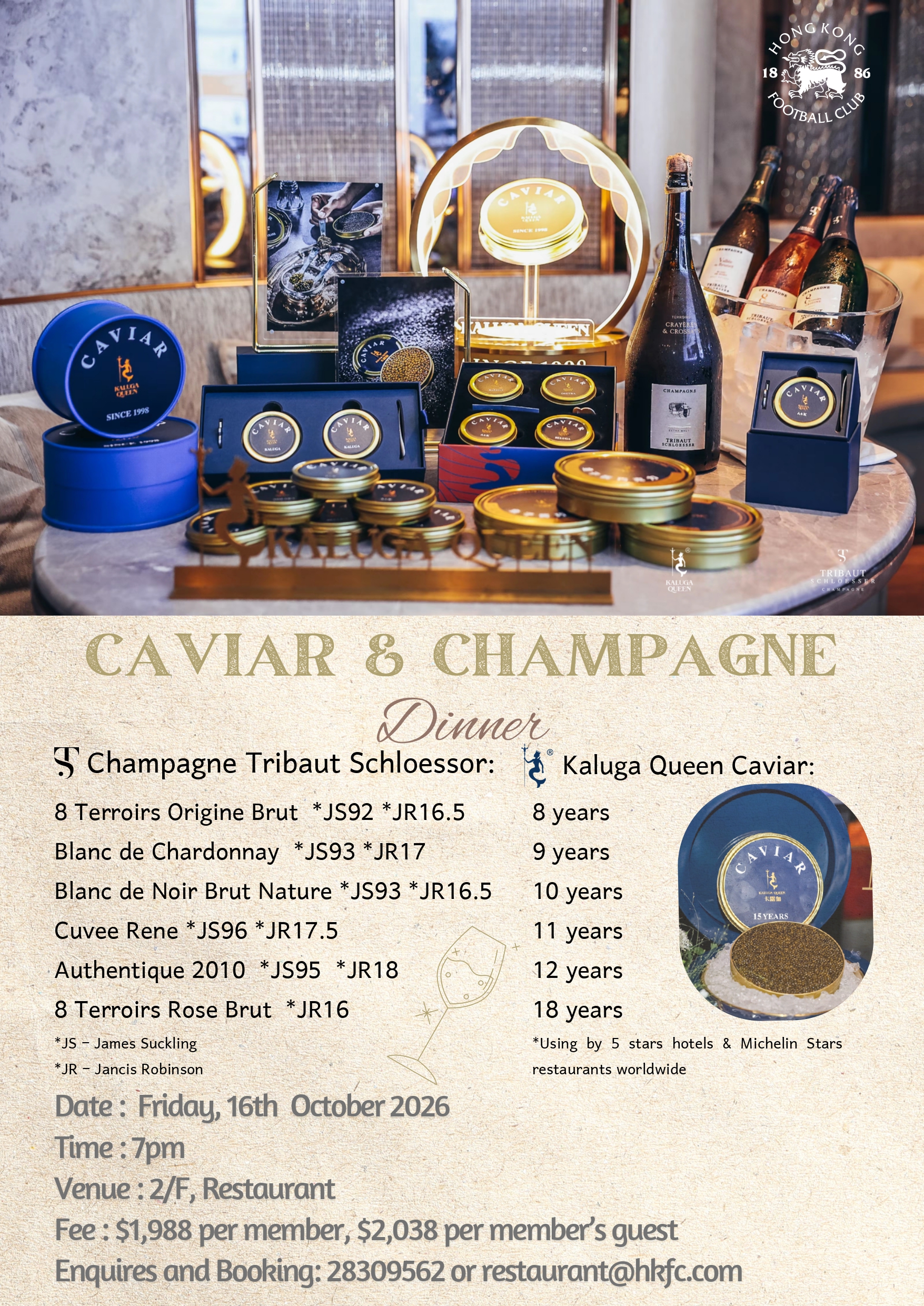 Champagne & Caviar Dinner